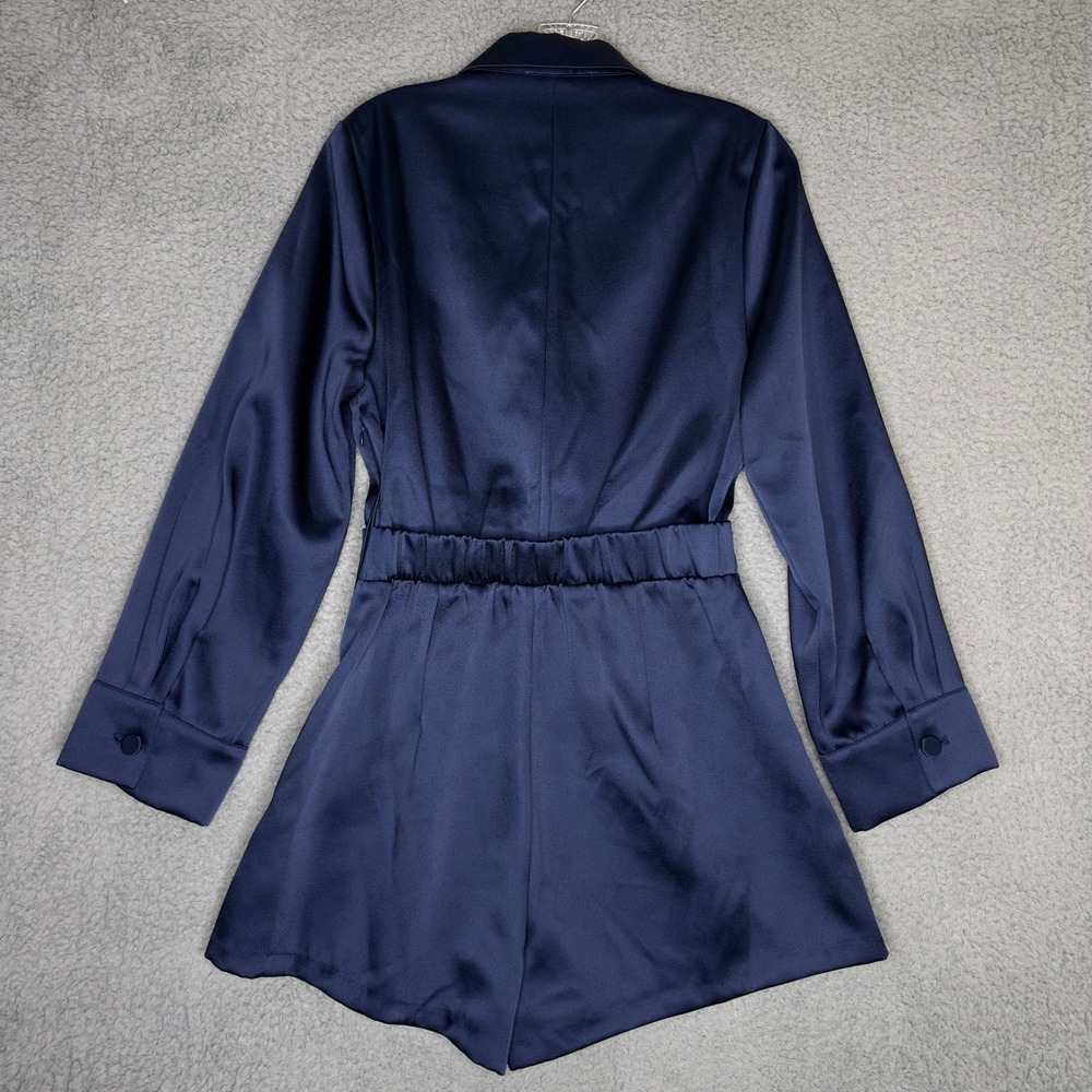 Anthropologie Mare Mare Navy Blue Long Sleeve Romper Blazer Style Size S - Picture 2 of 10